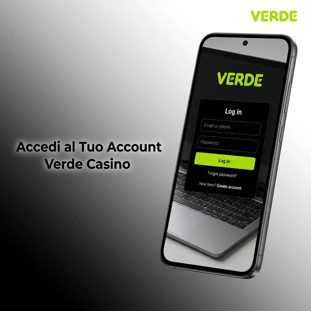 Schermata di login Verde Casino con campi email, password e autenticazione a due fattori per accedere all'account