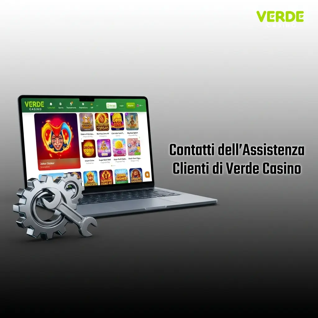 Canali di assistenza clienti Verde Casino: live chat 24/7, email e modulo di contatto per supporto depositi e account