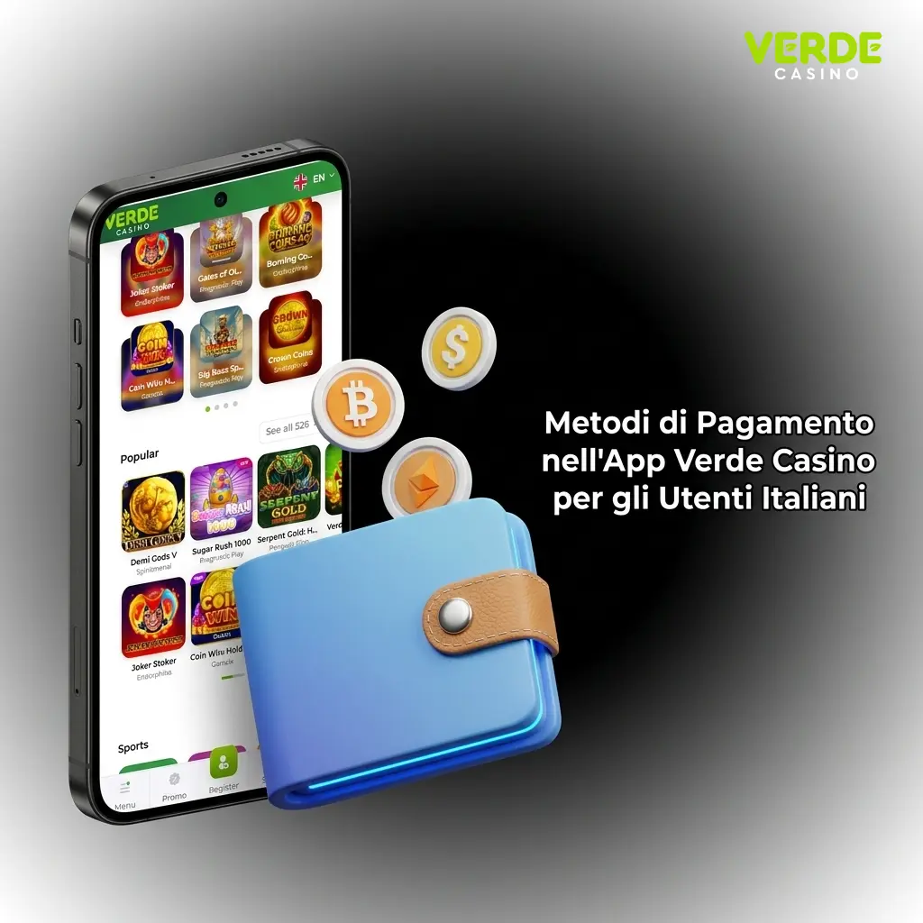 Metodi di pagamento app Verde Casino Italia: Visa, Mastercard, PayPal, crypto. Deposito minimo 10 EUR.