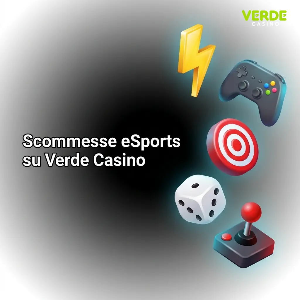 Sezione scommesse eSports su Verde Casino con tornei internazionali e mercati specifici per ogni titolo